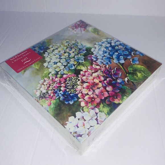 Puzzle Jigsaw Nel Whatmore A Million Shades 1000 Piece 29 x 20 Hydrangeas NEW - Picture 8 of 13